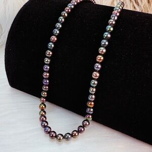Vintage stamped 925 Multicolor Pearl Necklace